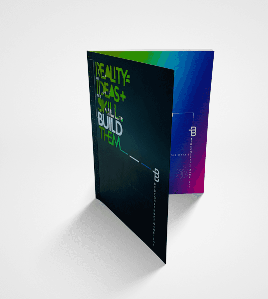Premium printed brand books with colour gradients